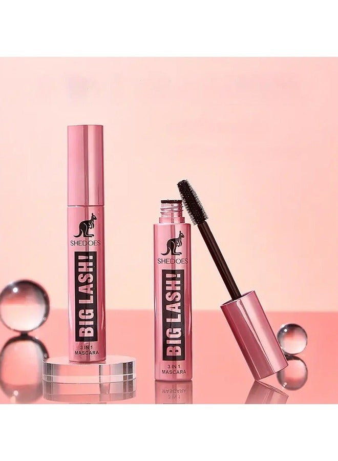 SHEDOES Waterproof Mascara Thick Lengthening Curling Long Lasting Big Eye Makeup 4D Mascara - Image 3