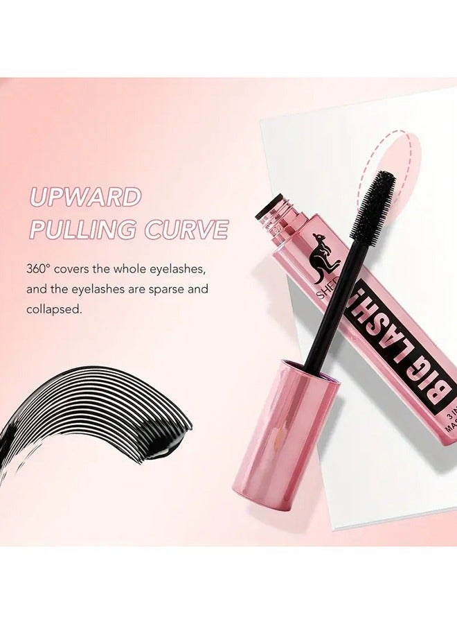 SHEDOES Waterproof Mascara Thick Lengthening Curling Long Lasting Big Eye Makeup 4D Mascara - Image 4