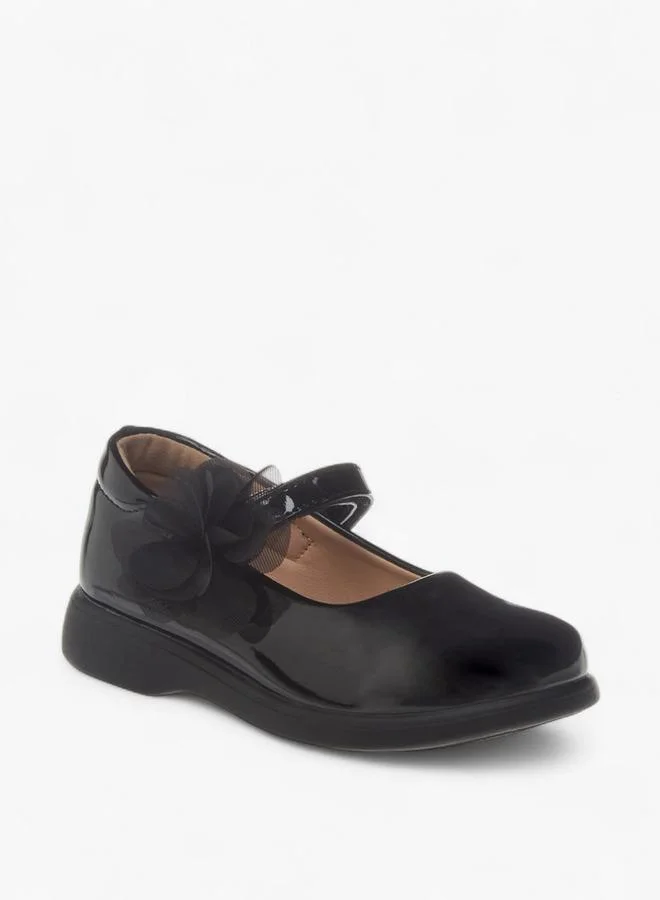 Flora Bella By Shoexpress Flora Bella Flower Applique School Shoes With Hook And Loop Closure