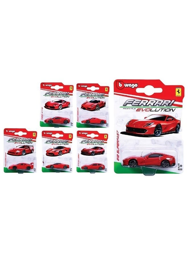 Bburago Bburago - Assorted Ferrari 1/64 Die Cast Model Cars - 56600  - Image 1