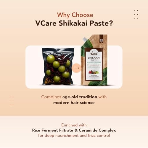 VCare Shikakai Paste 150g for Men and Women | With Rice Ferment Filtrate & Ceramide Complex | Amla, Fenugreek & Hibiscus | Gentle Hair Cleanser & Conditioner (Pack Of 2) - Image 5