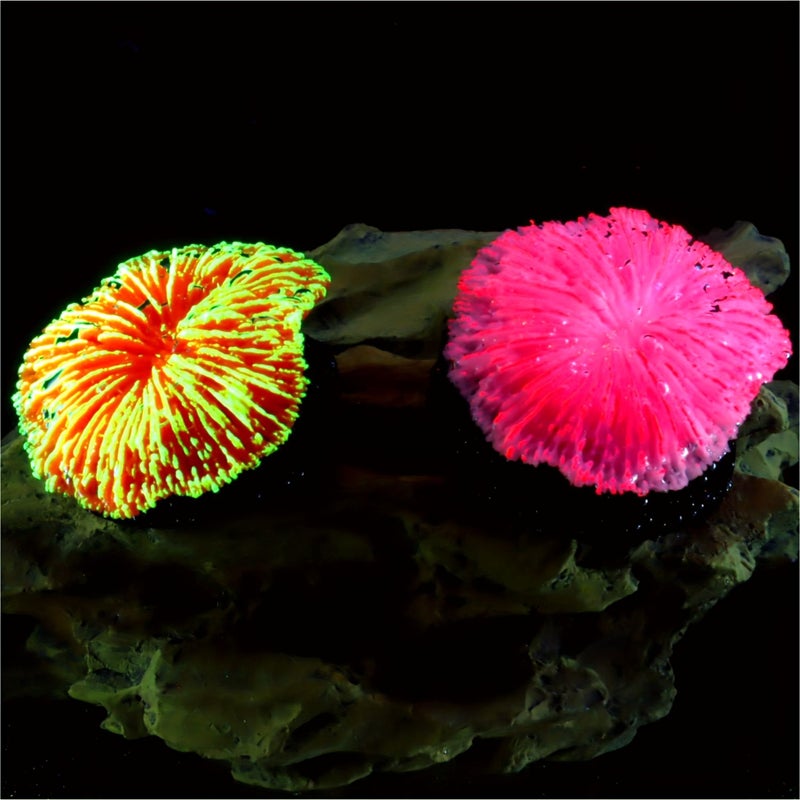 1 Piece Fish Tank Decoration Aquarium Aquatic Miniature Coral Reef Pink Fluorescent Ornaments Landscaping - Image 1