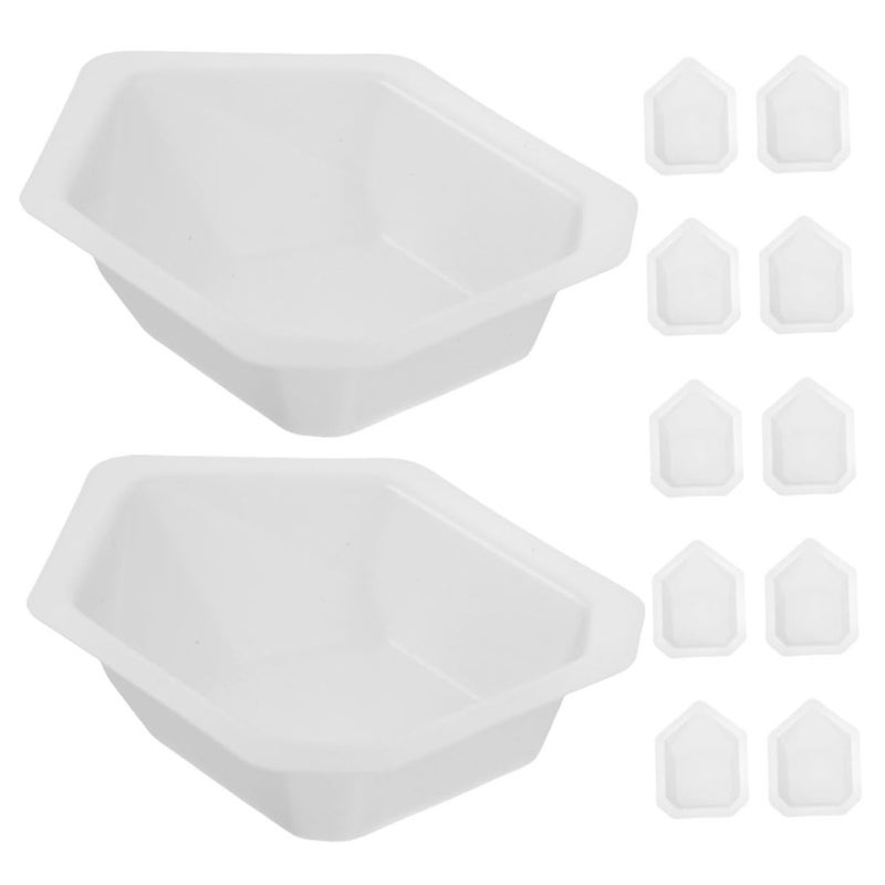 Medium Plastic Weighing Boats 10pcs Reusable Balance Pans for Laboratory Kitchen - Image 2