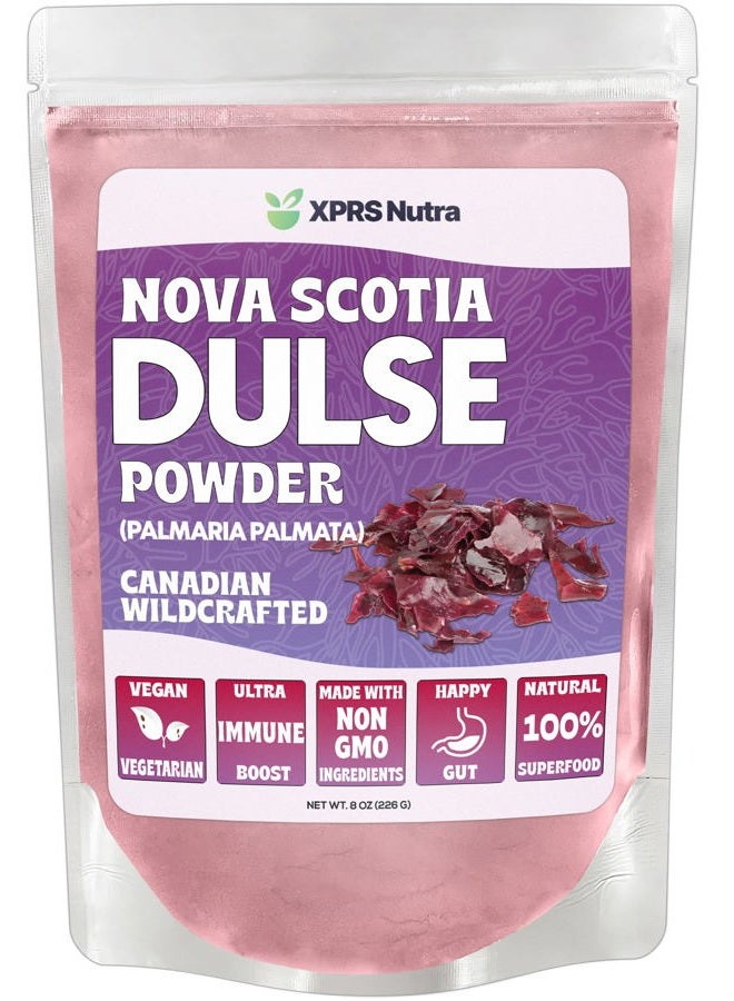 XPRS Nutra Dulse Powder (Palmaria Palmata) - Canadian Wildcrafted Nova Scotia Dulse Powder for Thyroid and Bones - Vegan Friendly Atlantic Dulse Powder (8 Ounce) - Image 1
