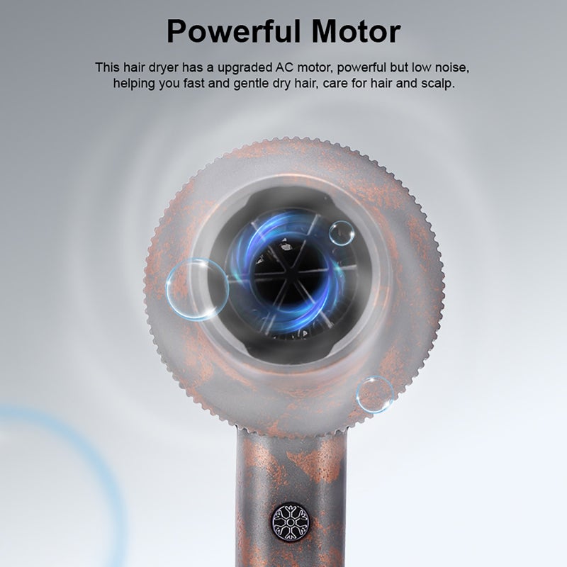Electric Hair Dryer 2000W Home Hair Blower Hot Cold Wind 3 Speeds Adjustable with Concentrator Nozzle Hair Dryer Diffuser Portable Hair Styling Tool - Image 3