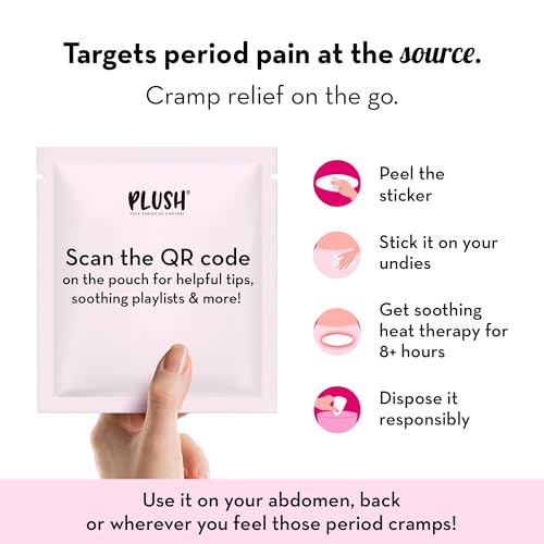 Plush 8+ Hour Instant Cramp Relief Heating Patch (Pack of 2) | 100% Herbal & Safe | Air Activated | No Side Effects - Image 5