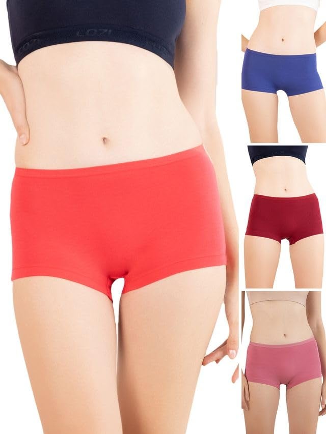 Lux Cozi for Her Women's Boy Shorts Panty_COZIHER_501_PTY_AST_90_4PC - Image 1