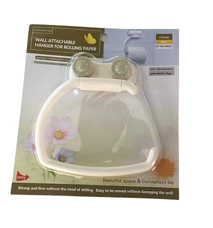 WENGTY WENGTY Self Adhesive KitchenBathroom Plastic Napkin Toilet Paper Holder No Drill Washable Reusable Towel Ring Open Half Towel Hanger Rack White  - Image 3
