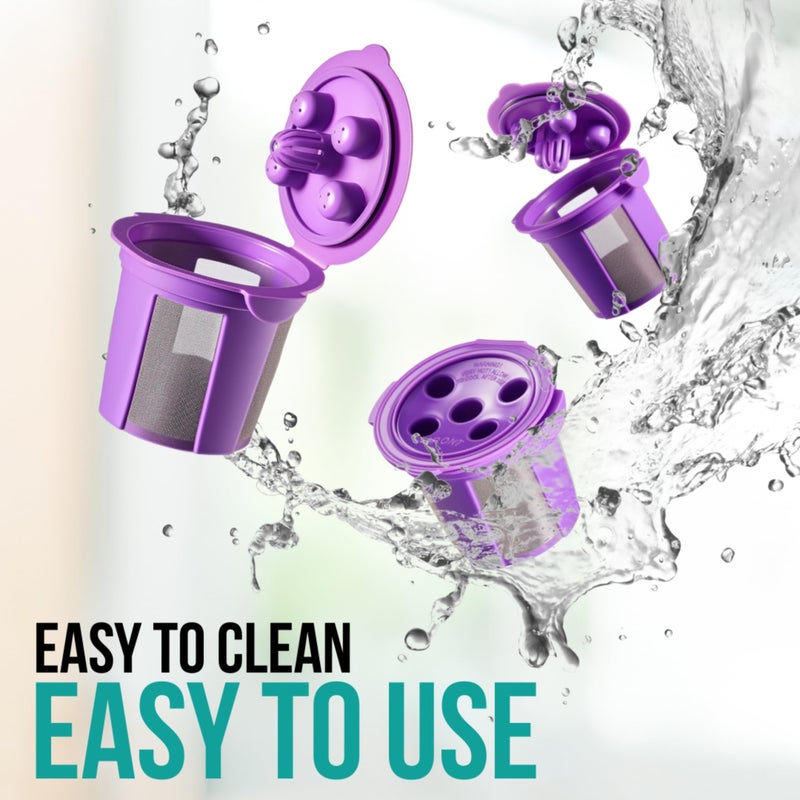 PUREHQ 4 Reusable K Cups for Keurig Supreme, K-Supreme Plus, K Slim, K-Classic by PureHQ - Refillable Kcup for Keurig Coffee Maker - MultiStream Coffee Pods Filter - Image 3