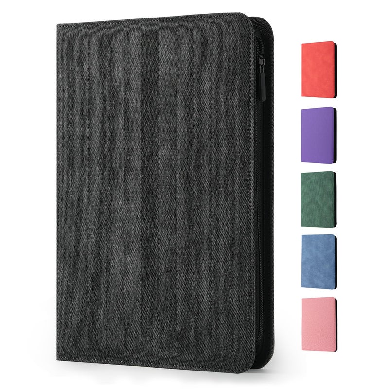 Coolbyl Card Binder 9 Pocket - Premium Card Collection Binder for 360 Cards, Durable Side-Loading Card Album with Zipper, Perfect for TCG, MTG, and Sports Cards, Black - Image 1