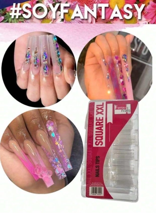 Wapizima Fantasy Nails Square XXL Tips clear color 500pcs count 1-10 size - Image 4