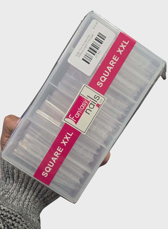 Wapizima Fantasy Nails Square XXL Tips clear color 500pcs count 1-10 size - Image 1
