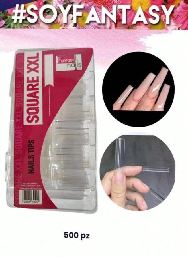 Wapizima Fantasy Nails Square XXL Tips clear color 500pcs count 1-10 size - Image 3