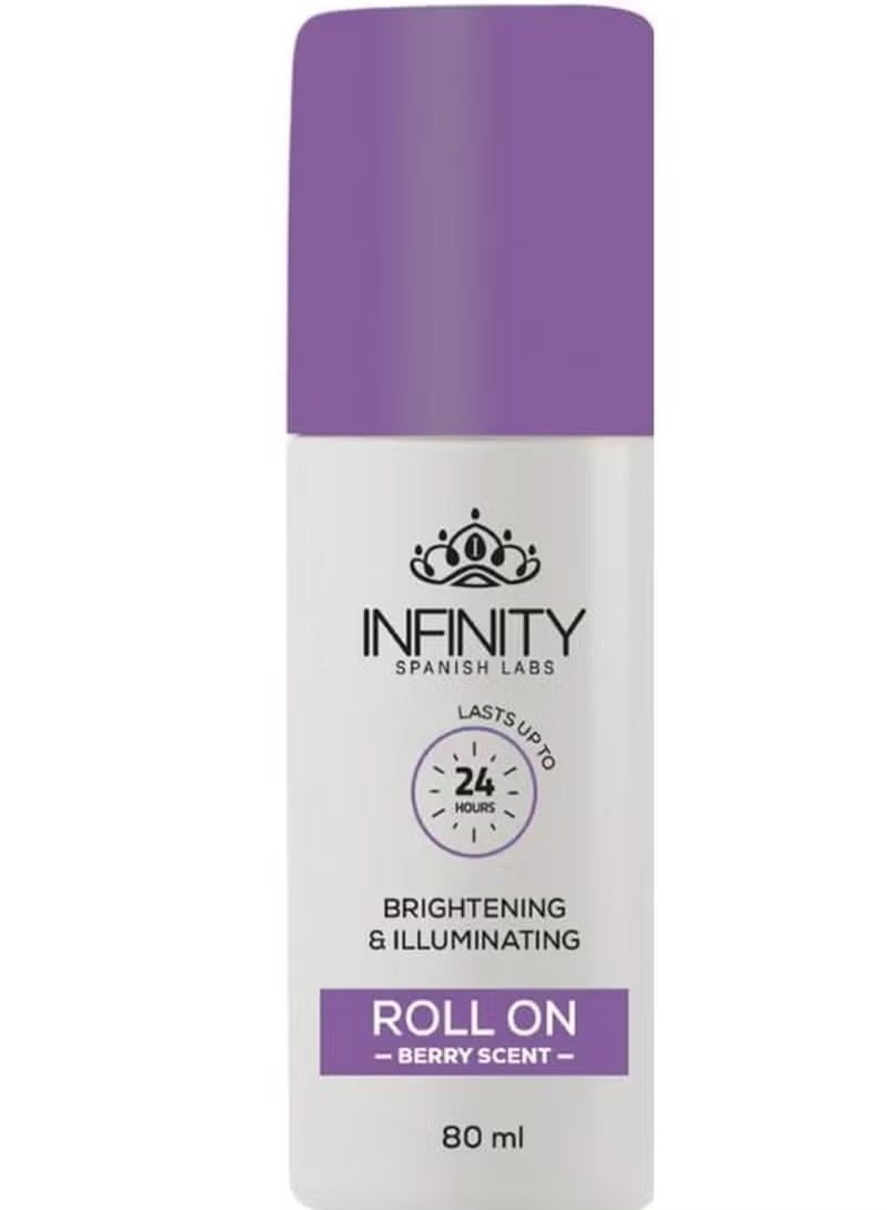 إينفينيتي مزيل عرق رول أون برائحة التوت، مُشرق ومُضيء، 80 مل