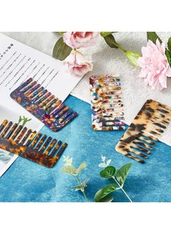 Patelai 4 Pieces Hair Combs for Women Wide Tooth Tortoise Comb for Curly Long Hair Detangling Comb Leopard Pocket Comb Wet and Dry Hair Comb French Hair Tangle Comb for Thick Curly Hair  - Image 3