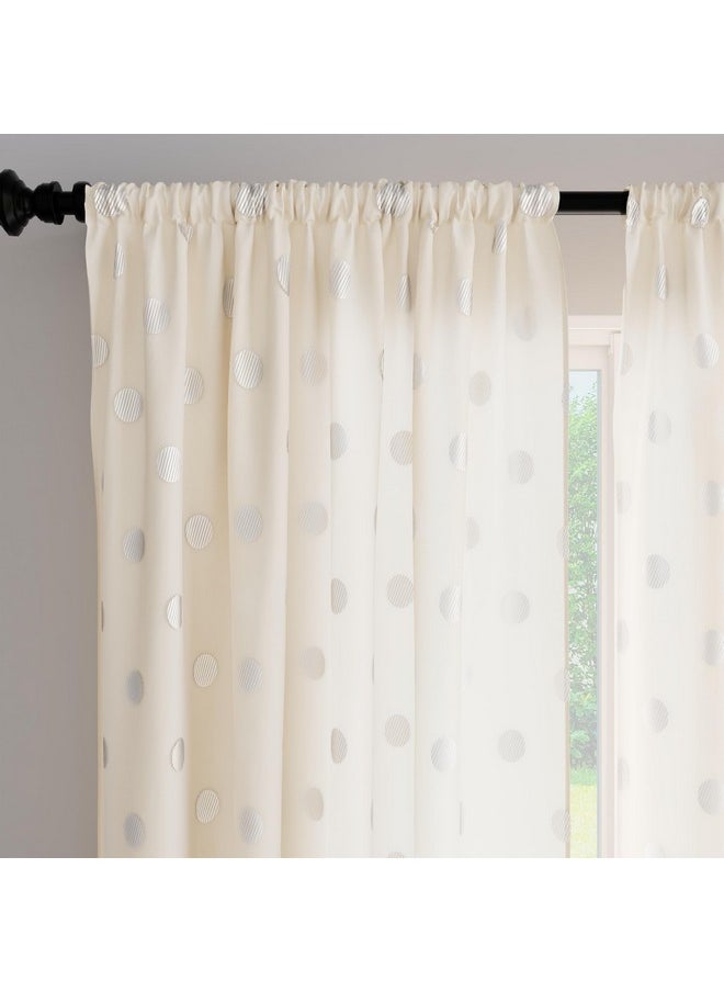 Encasa XO Window Curtain 5 ft Set of 2, Polyester Printed with Rod Pocket, Tie Back, Light-Filtering, Semi Sheer/Transparent Curtains- Kitchen, Bedroom, Living Room (140x152 cm), Dollar Cream - pzsku/ZD2FF06F307875E05FD1DZ/45/_/1738305924/bc574d11-6cd3-47e0-83e2-400ce3c86b9b