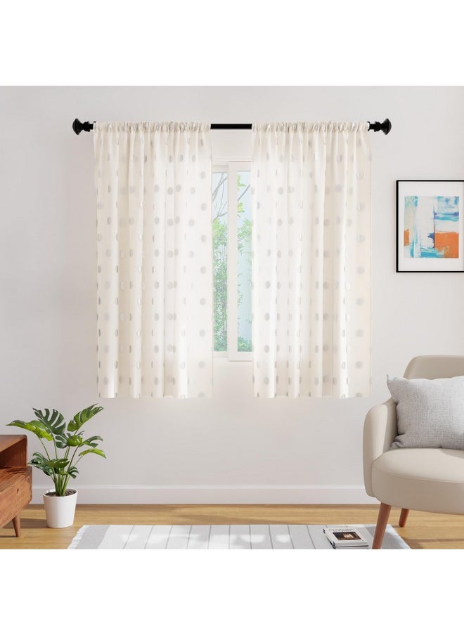 Encasa XO Window Curtain 5 ft Set of 2, Polyester Printed with Rod Pocket, Tie Back, Light-Filtering, Semi Sheer/Transparent Curtains- Kitchen, Bedroom, Living Room (140x152 cm), Dollar Cream - pzsku/ZD2FF06F307875E05FD1DZ/45/_/1738305929/61fa4a10-3c5c-46e9-b505-f760d8a116e4