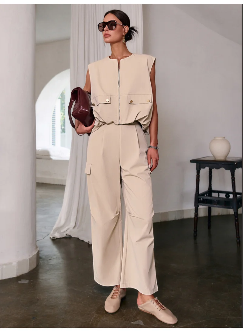 SIMPLEE Women's 2-Piece Outfit Set - Matching Top & pants for Stylish Look