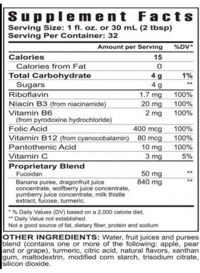 Youngevity ZRadical™ Fucoidan - Organic Maritech Fucoidan Extract & Cofactors (Vitamin C, B12, B6, Dragonfruit, Wolfberry, Milk Thistle) - Immune Support - Super Antioxidant 32 Fl Oz (Pack of 1) - Image 2