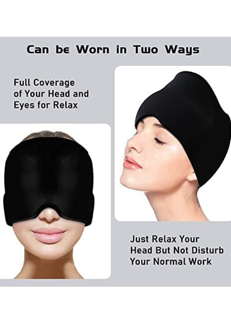 Generic Migraine Relief Hat One Size Fits All Headache Cap with Reusable Ice Gel Pack for Puffy Eyes, Stress Relief and more - Image 5