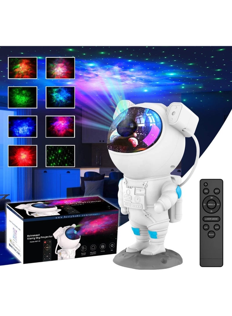 M.A&F's Original M.A&F's Night Light Astronaut Galaxy Star Projector, 30 Projection Modes 360 night Lamp with Timer Remote, Dimmable Combinations Romantic Starry Sky Best Gift for Bedroom Living Room - Image 1