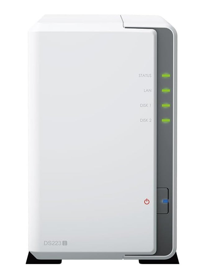 Synology DS223J 16TB 2 bay Desktop NAS Solution installed with 2 x 8TB HAT3300 Drives White - Image 2