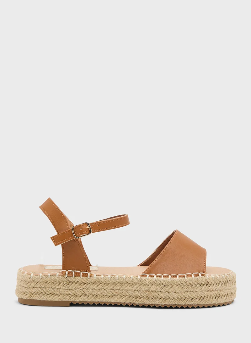 GLAMOROUS Casual Ankle Strap Espradrilles