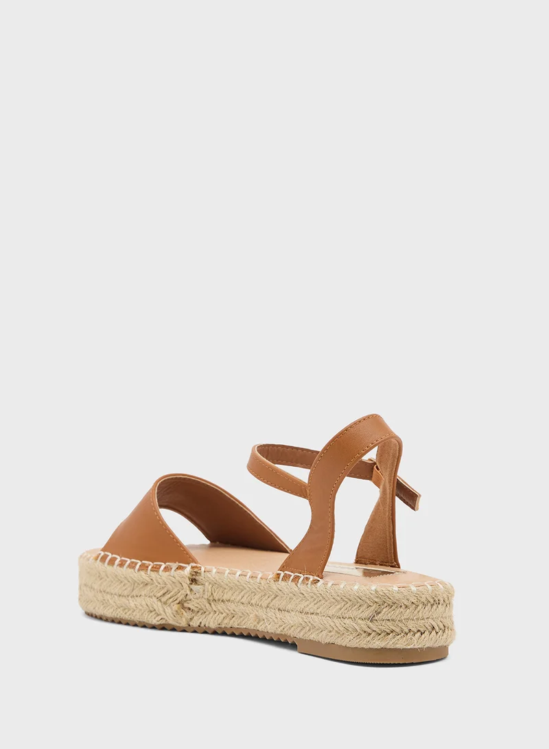 GLAMOROUS Casual Ankle Strap Espradrilles