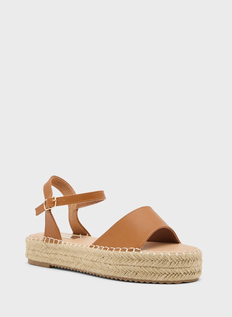 GLAMOROUS Casual Ankle Strap Espradrilles