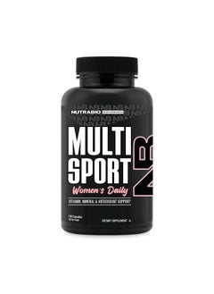 NutraBio NutraBio Multisport for Women - Womens MultiVitamin - 33 Vitamins, Minerals, Micronutrients - Rich in Antioxidants - Supports Peak Athletic Performance, Energy, Metabolism (120 Vegetable Capsules)  - Image 1