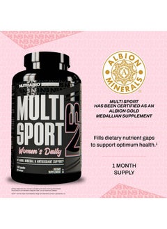NutraBio NutraBio Multisport for Women - Womens MultiVitamin - 33 Vitamins, Minerals, Micronutrients - Rich in Antioxidants - Supports Peak Athletic Performance, Energy, Metabolism (120 Vegetable Capsules)  - Image 5