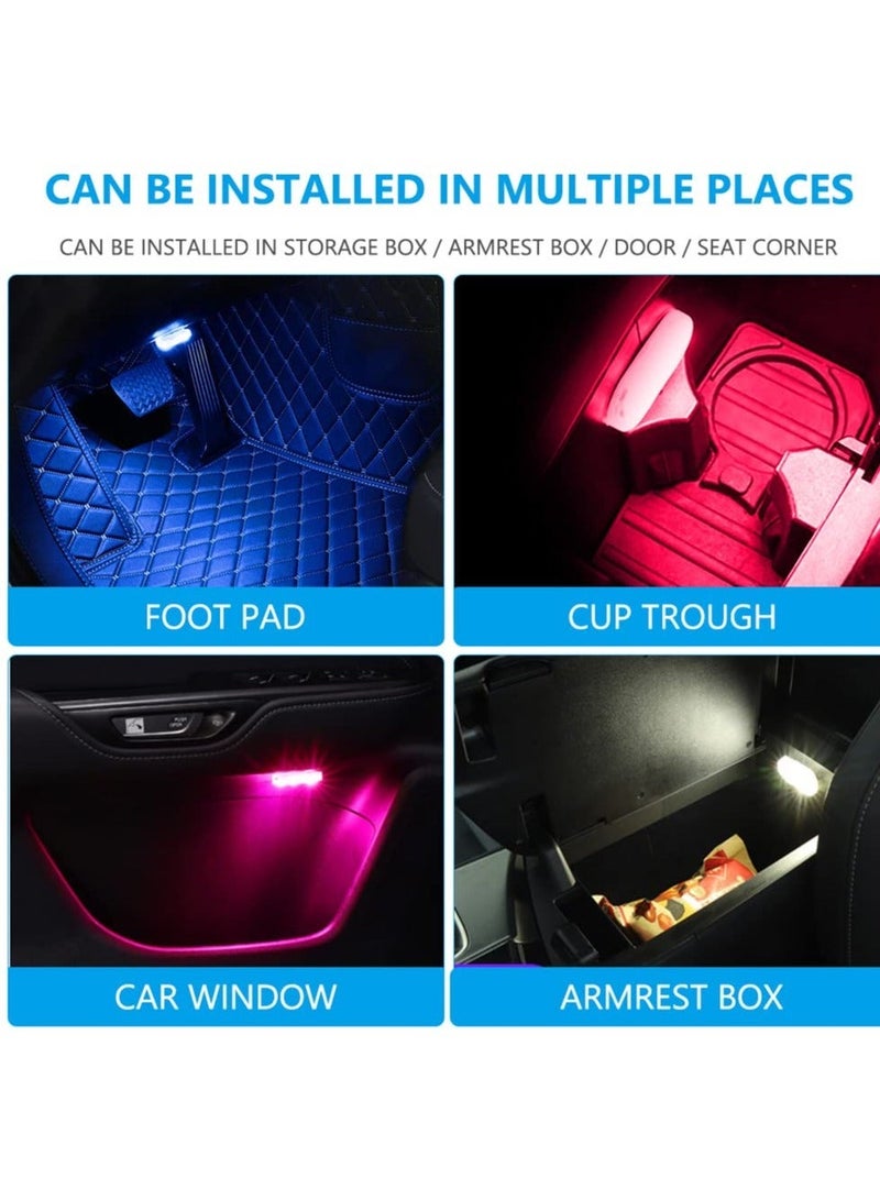 MUNTAQI Interior Car Lights, 2 Pack Car Atmosphere Lights, Rechargeable LED Touch Lights, 7 Colors - 3 Lighting Effects, Unlimited DIY Color Car Decorative Lights for Car, Home, Party - Image 5
