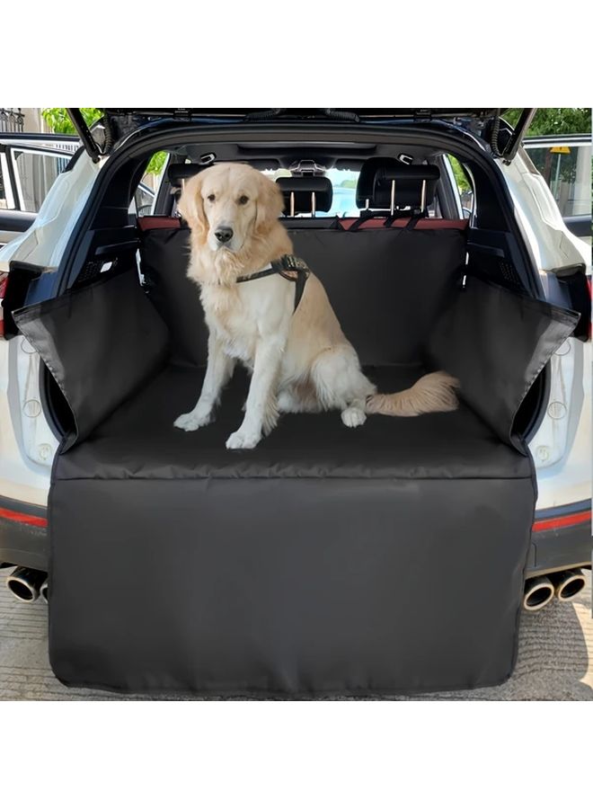 Black Waterproof Dog Car Seat Cover Non Slip Pet Protection Mat For SUV Cargo Area - Image 1