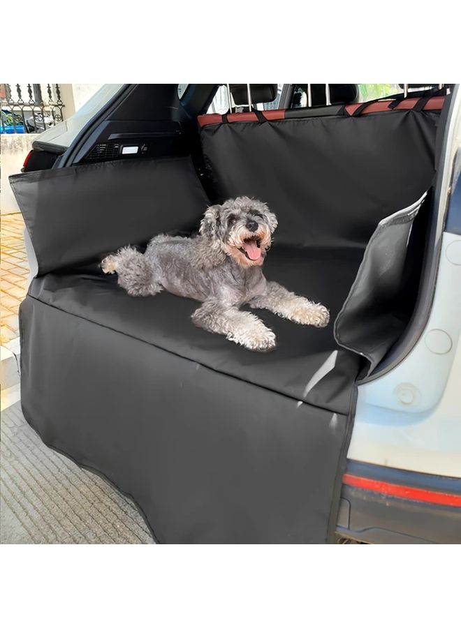 Black Waterproof Dog Car Seat Cover Non Slip Pet Protection Mat For SUV Cargo Area - Image 3
