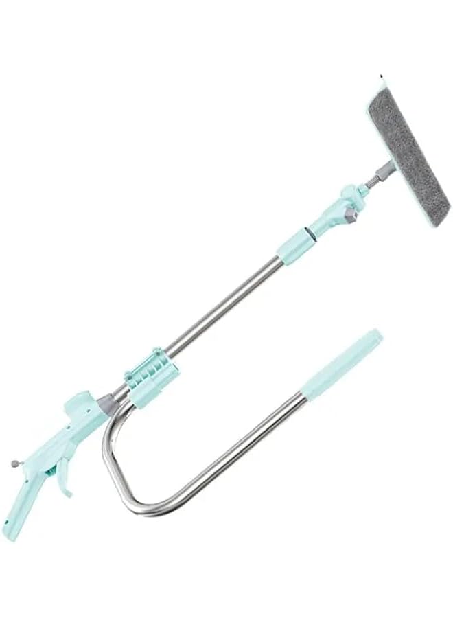 Green Tiger | 3-in-1 U-Shape Window Cleaner | Telescopic Squeegee with Rotatable Head | Adjustable Cleaning Tool for Windows - Image 1