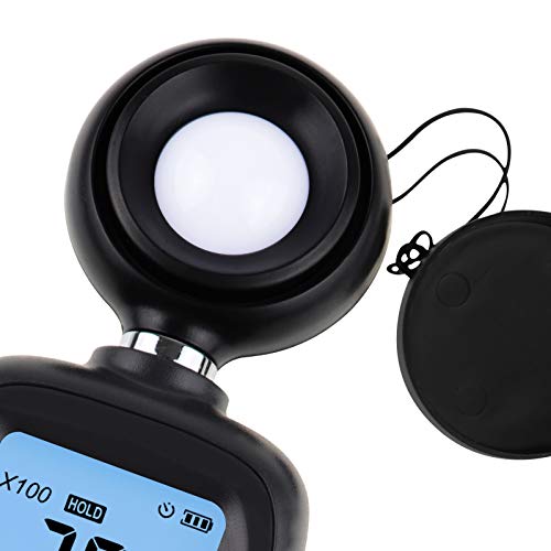 DANOPLUS Lux Meter with Data Record, Digital Light Meter Illuminance Meter, Backlight Lux Temperature Meter 0~200,000 Measurement Range Lux/FC Unit MAX/MIN/Hold Function - Image 5