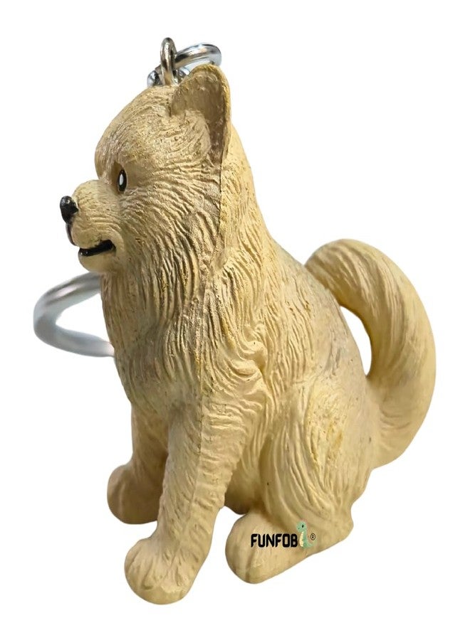 FUNFOB Dog Keychain Collectible For Boys & Girls Puppy Keychain Gifting | Cream Dog - Image 3