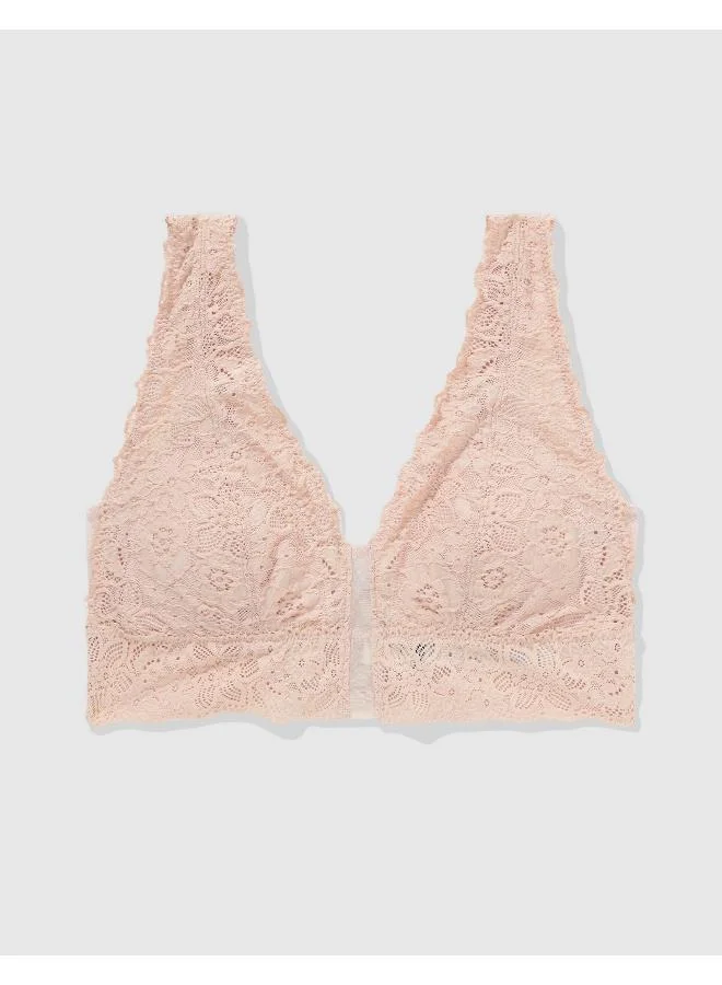 Aerie Aerie Eyelash Lace Padded Plunge Bralette