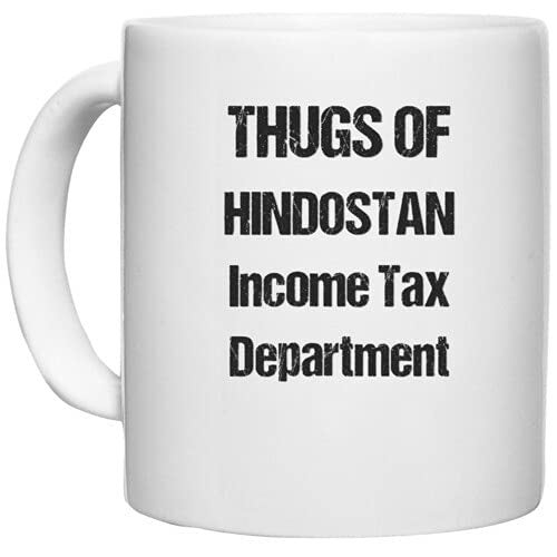 UDNAG White Ceramic Coffee/Tea Mug 'Income Tax Department | Thugs of hindustan Income Tax Department' Perfect for Gifting [350ml] - Image 1