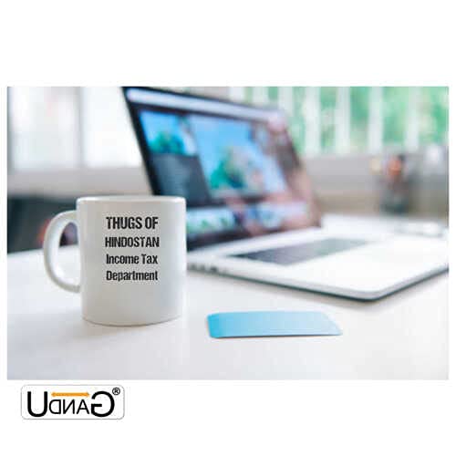 UDNAG White Ceramic Coffee/Tea Mug 'Income Tax Department | Thugs of hindustan Income Tax Department' Perfect for Gifting [350ml] - Image 2