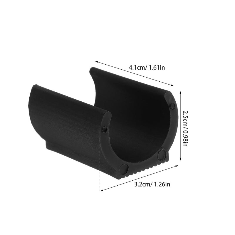 20 Pcs Black U Shape Plastic Pipe Clamps Anti Slip Chair Leg Floor Protectors For 25mm Tubing - Image 3