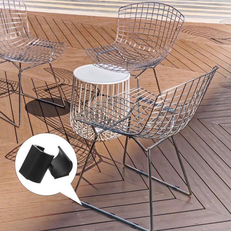 20 Pcs Black U Shape Plastic Pipe Clamps Anti Slip Chair Leg Floor Protectors For 25mm Tubing - Image 5