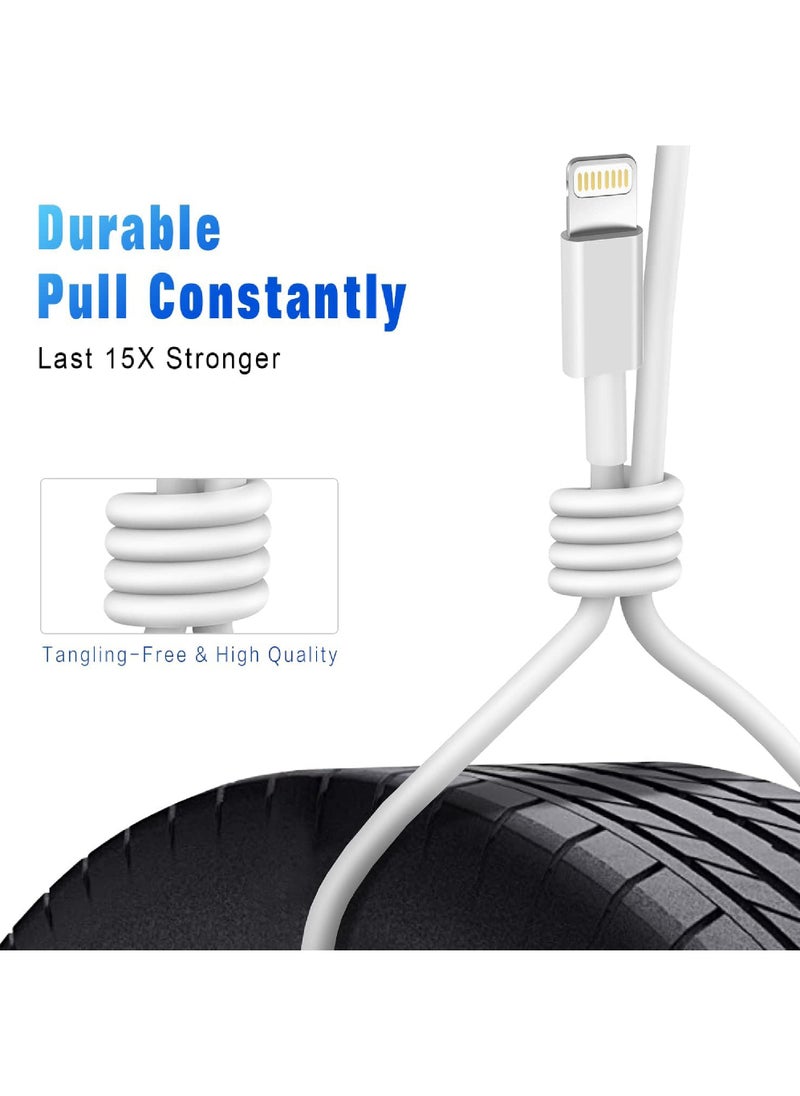 Rock Pow - iPhone Fast Charging Cable [Apple MFi Certified] 3-Pack 3FT Lightning to USB Cable iPhone Charger Cord Compatible with iPhone 14 13 12 11 Pro Max XR XS X 8 7 6 Plus SE iPad and More 3FT - Image 1