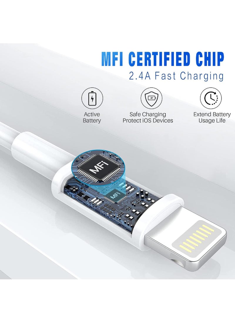 Rock Pow - iPhone Fast Charging Cable [Apple MFi Certified] 3-Pack 3FT Lightning to USB Cable iPhone Charger Cord Compatible with iPhone 14 13 12 11 Pro Max XR XS X 8 7 6 Plus SE iPad and More 3FT - Image 1