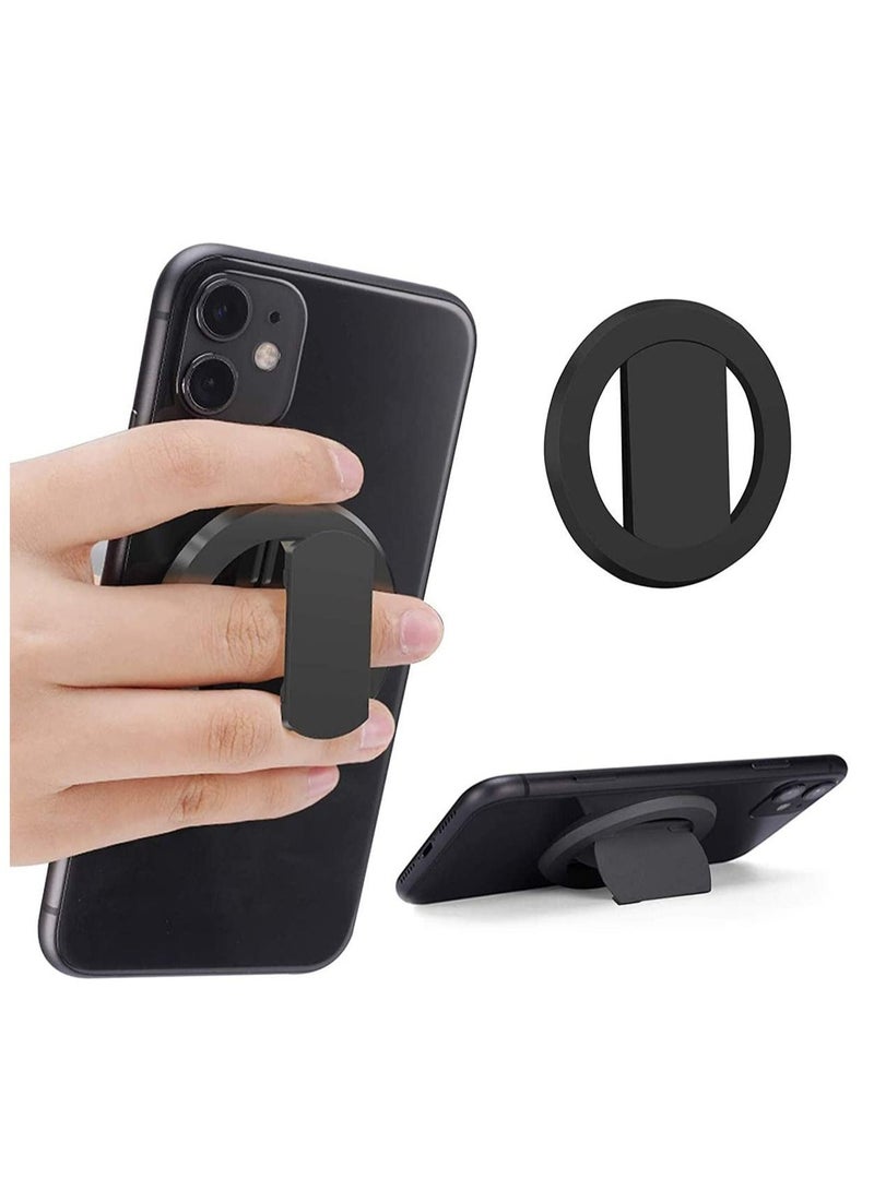 Magnetic Phone Ring Holder Ultra-Thin 3mm Anti Drop Finger Kickstand Silicone Back Ring Cell Phone Grip Phone Stand for Magnetic Car Mount and Most Smart Phones and Tablets  - Image 1