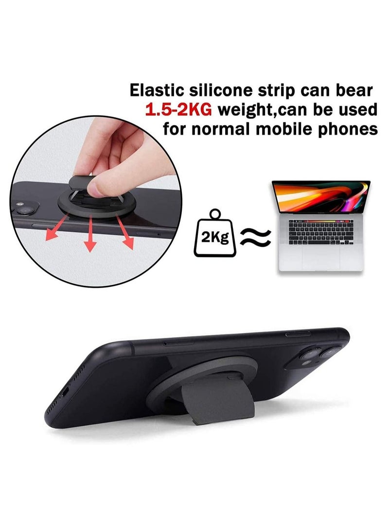 Magnetic Phone Ring Holder Ultra-Thin 3mm Anti Drop Finger Kickstand Silicone Back Ring Cell Phone Grip Phone Stand for Magnetic Car Mount and Most Smart Phones and Tablets  - Image 5