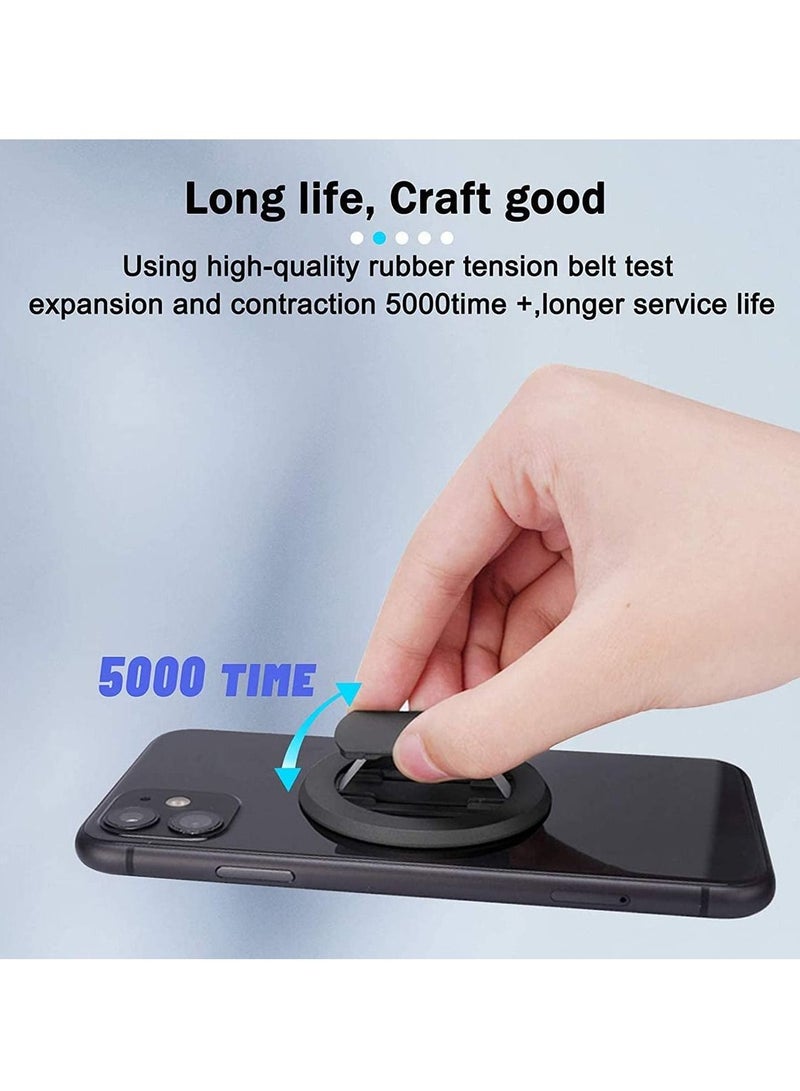 Magnetic Phone Ring Holder Ultra-Thin 3mm Anti Drop Finger Kickstand Silicone Back Ring Cell Phone Grip Phone Stand for Magnetic Car Mount and Most Smart Phones and Tablets  - Image 4