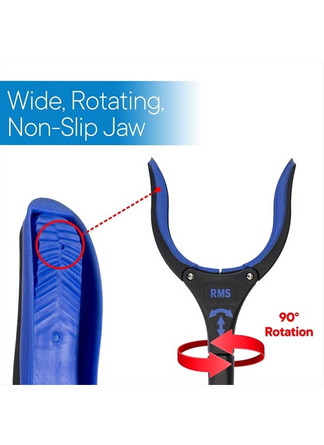 RMS 34 Inch Extra Long Reacher Grabber - Foldable Gripper and Reaching Tool with Rotating Jaw  - Image 3