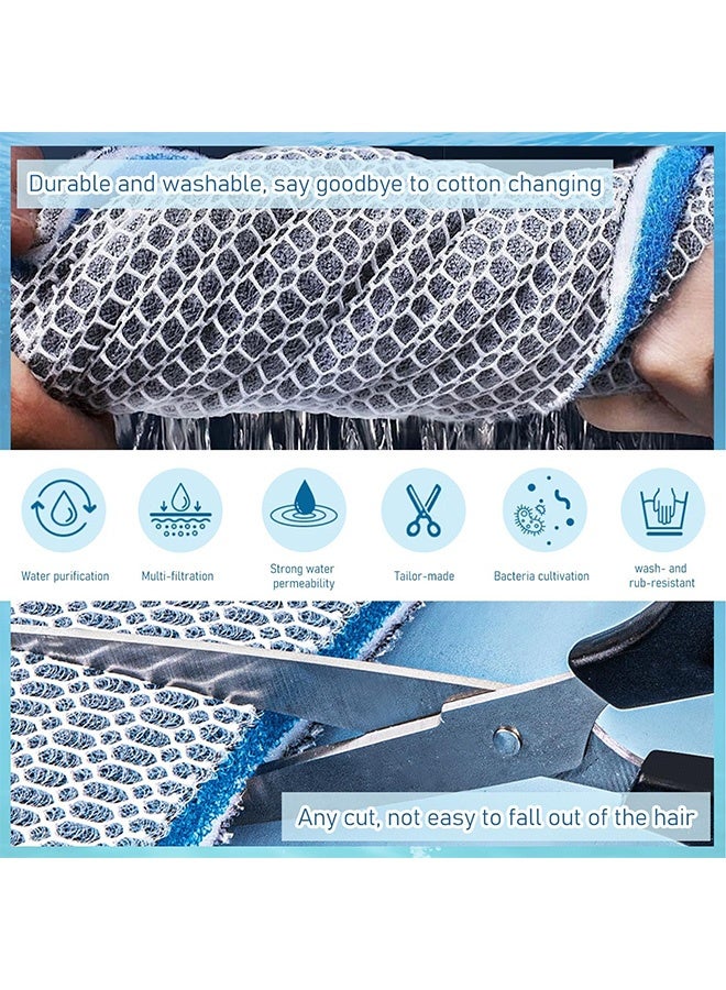 جمورو وسادة إسفنجية لحوض السمك مقاس 10 × 4 بوصة، وسائط ترشيح لأحواض السمك مكونة من 8 طبقات، فلتر إسفنجي قابل للقص ليناسب أحواض السمك والبرك والزراعة المائية، ترشيح عالي الفعالية لأحواض المياه العذبة والمالحة (قطعة واحدة) - Image 2