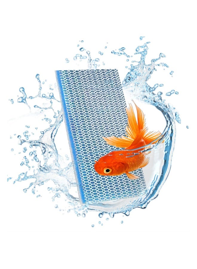 جمورو وسادة إسفنجية لحوض السمك مقاس 10 × 4 بوصة، وسائط ترشيح لأحواض السمك مكونة من 8 طبقات، فلتر إسفنجي قابل للقص ليناسب أحواض السمك والبرك والزراعة المائية، ترشيح عالي الفعالية لأحواض المياه العذبة والمالحة (قطعة واحدة) - Image 1